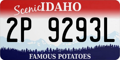 ID license plate 2P9293L