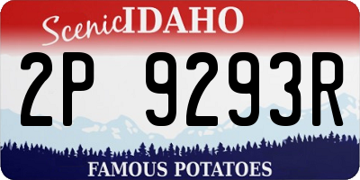 ID license plate 2P9293R