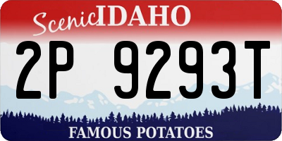 ID license plate 2P9293T