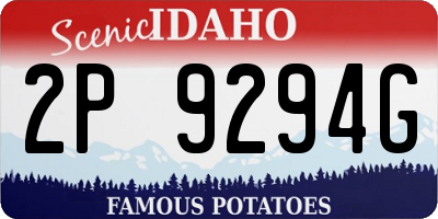 ID license plate 2P9294G