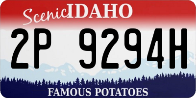 ID license plate 2P9294H