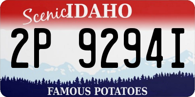 ID license plate 2P9294I