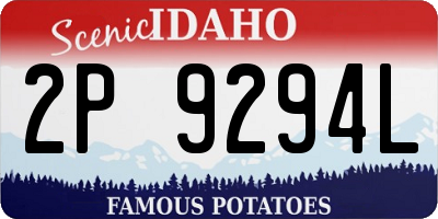 ID license plate 2P9294L