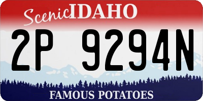 ID license plate 2P9294N