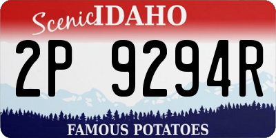 ID license plate 2P9294R