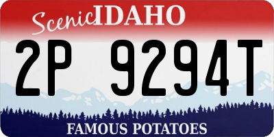 ID license plate 2P9294T