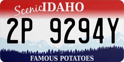 ID license plate 2P9294Y