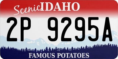 ID license plate 2P9295A