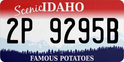 ID license plate 2P9295B