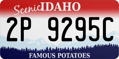 ID license plate 2P9295C