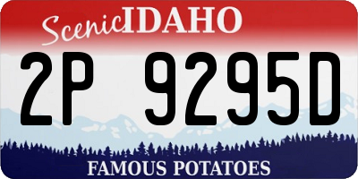 ID license plate 2P9295D