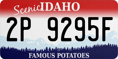 ID license plate 2P9295F