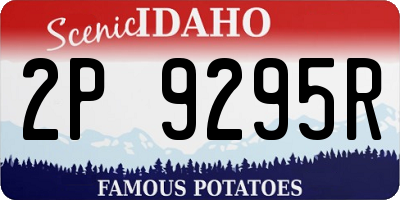 ID license plate 2P9295R