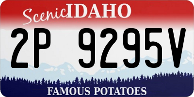 ID license plate 2P9295V