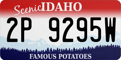 ID license plate 2P9295W