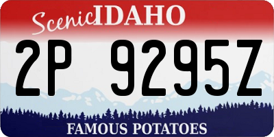 ID license plate 2P9295Z
