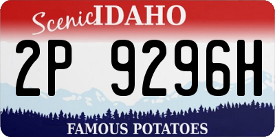 ID license plate 2P9296H