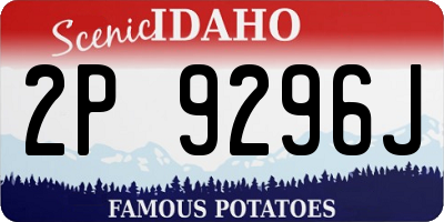 ID license plate 2P9296J