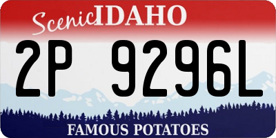 ID license plate 2P9296L