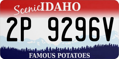 ID license plate 2P9296V