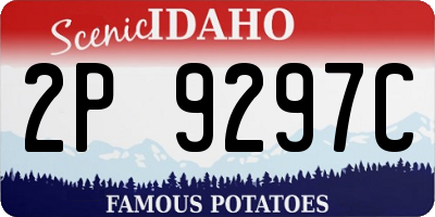 ID license plate 2P9297C