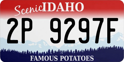 ID license plate 2P9297F