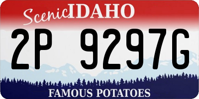 ID license plate 2P9297G