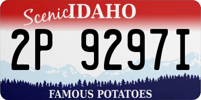 ID license plate 2P9297I