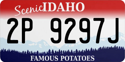 ID license plate 2P9297J