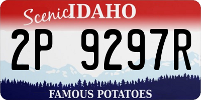 ID license plate 2P9297R