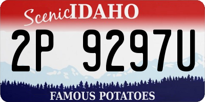 ID license plate 2P9297U