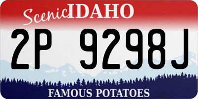 ID license plate 2P9298J