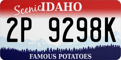ID license plate 2P9298K