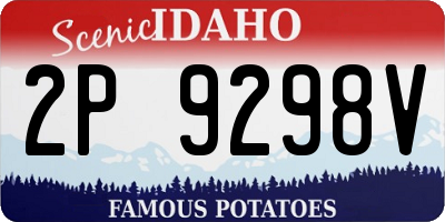 ID license plate 2P9298V