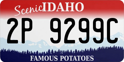 ID license plate 2P9299C
