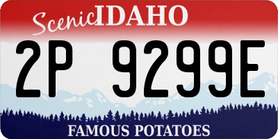 ID license plate 2P9299E