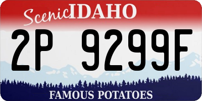 ID license plate 2P9299F