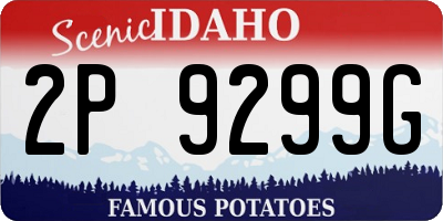 ID license plate 2P9299G