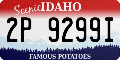 ID license plate 2P9299I