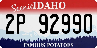 ID license plate 2P9299O