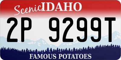 ID license plate 2P9299T