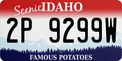 ID license plate 2P9299W
