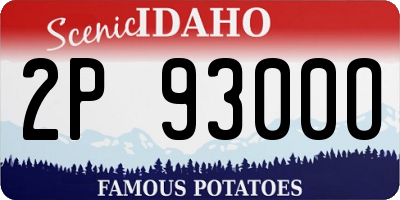 ID license plate 2P9300O