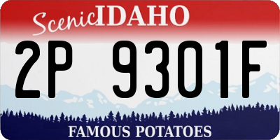 ID license plate 2P9301F