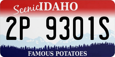 ID license plate 2P9301S