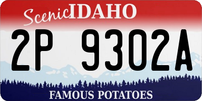 ID license plate 2P9302A