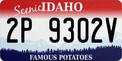 ID license plate 2P9302V