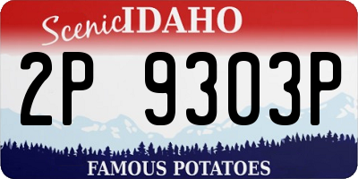 ID license plate 2P9303P