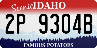 ID license plate 2P9304B