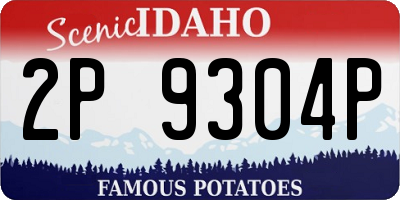 ID license plate 2P9304P